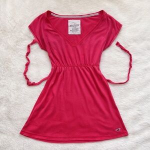 Hollister Babydoll Tie-Back Waist Top